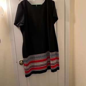 2/20 or 3 for 24 Calvin Klein dress with stripe detail at bottom